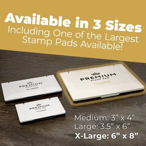 StampMark Premium Extra Large Stamp Pad 148mm x 210mm (6" x 8") Crimson Red | Durable Case for Consistent Impressions thumbnail 4
