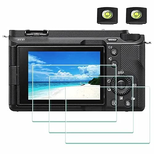 ULBTER Tempered Glass Screen Protector for Sony Alpha A7C II A6700 ZV-E1 Cameras & Hot Shoe Cover | 3+2 Pack, 0.3mm 9H Hardness thumbnail 1