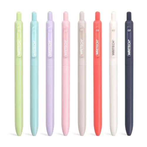 WRITECH Gel Pens Fine Point 0.5mm Multicolor Ink 8ct | Smooth Writing thumbnail 1