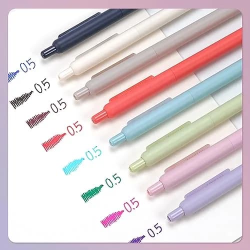 WRITECH Gel Pens Fine Point 0.5mm Multicolor Ink 8ct | Smooth Writing thumbnail 2