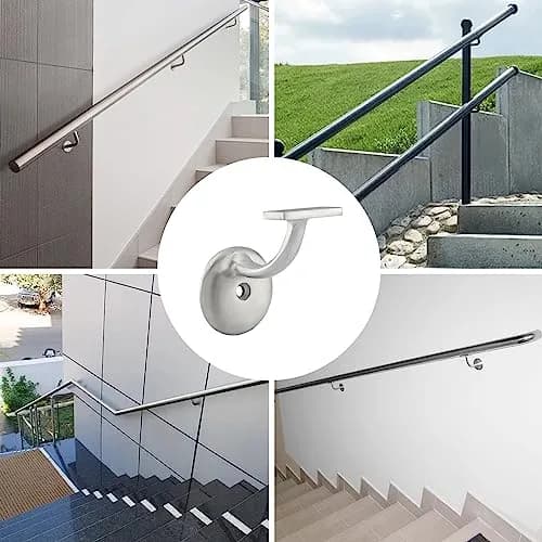 HOME MASTER HARDWARE Hand Rail Brackets for Stairs 6 Pack | Heavy Duty Zinc Alloy Support thumbnail 4