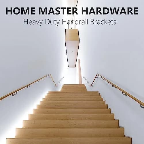 HOME MASTER HARDWARE Hand Rail Brackets for Stairs 6 Pack | Heavy Duty Zinc Alloy Support thumbnail 5