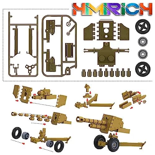 HIMIRICH Weapons Pack Military Toy Set Building Blocks 1 PC-Howitzer | Army Equipment Gear Kit for Kids thumbnail 4
