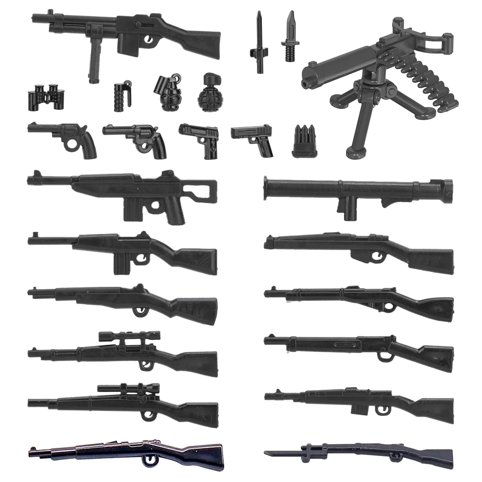 HIMIRICH Military Weapons Pack Building Blocks Model Set 25 PCS (13.0 cm x 6.7 cm x 1.9 cm) | ASTM-Tested Non-Toxic Toy - main product image