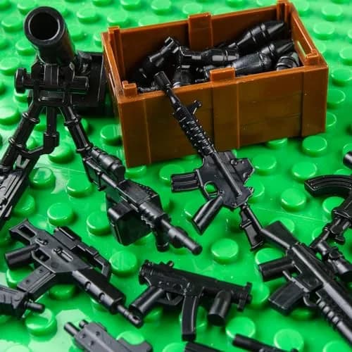 HIMIRICH Military Weapons Pack Building Blocks Model Set 25 PCS (13.0 cm x 6.7 cm x 1.9 cm) | ASTM-Tested Non-Toxic Toy thumbnail 4