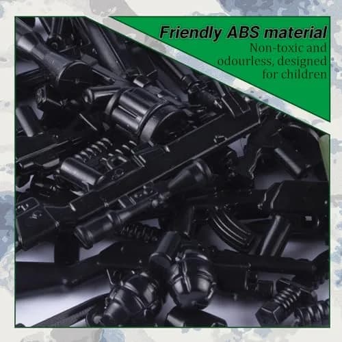 HIMIRICH Military Weapons Pack Building Blocks Model Set 25 PCS (13.0 cm x 6.7 cm x 1.9 cm) | ASTM-Tested Non-Toxic Toy thumbnail 5
