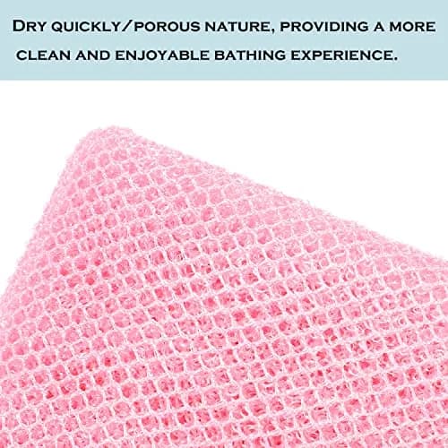 JASSINS African Net Sponge 80cm (31.5in) | 3-Pack Exfoliating Body Shower Scrubber thumbnail 3