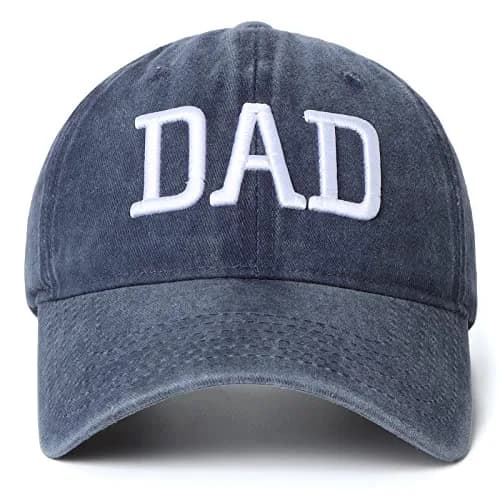 Aeonda Mom and Dad Hats Set of 2 Washed Cotton 3D Embroidered Baseball Caps | Adjustable Buckle Closure thumbnail 4