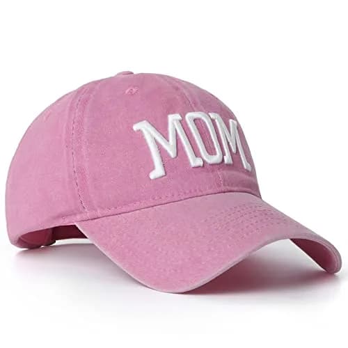 Aeonda Mom and Dad Hats Set of 2 Washed Cotton 3D Embroidered Baseball Caps | Adjustable Buckle Closure thumbnail 7