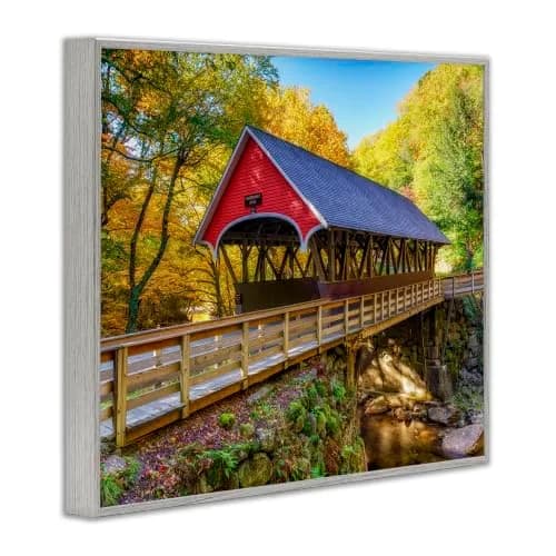 Stupell Industries Red Wall Art 11 x 14 Inch Framed Giclée Print | Rustic Woodland Creek Scene thumbnail 2