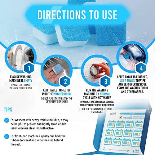 ACTIVE Appliance Cleaning Tablets 72 Count (2.5 oz) | Cleans Washers, Dishwashers, Disposals thumbnail 5