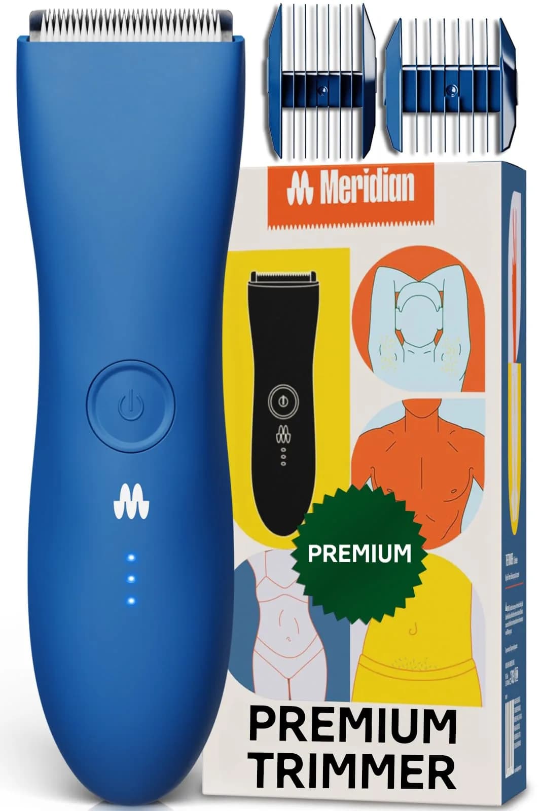 MERIDIAN The Trimmer Premium Body Hair Trimmer for Men & Women Sky | 12mm (0.47 in) — Ocean