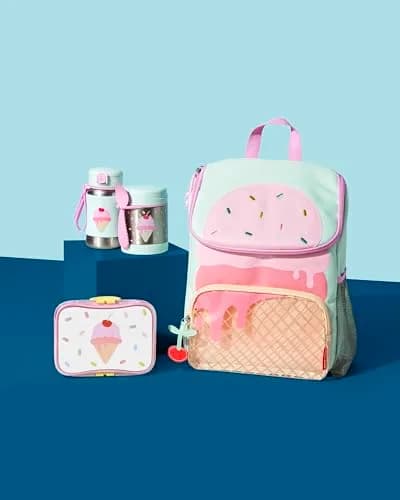 Skip Hop Toddler Sippy Cup with Straw, Sparks Stainless Steel Bottle, Ice Cream | Keeps Drinks Cool & Safe for Little Hands thumbnail 6