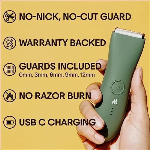 MERIDIAN The Trimmer Premium Body Hair Trimmer for Men & Women Sage | Rechargeable Waterproof Ceramic Blade thumbnail 4