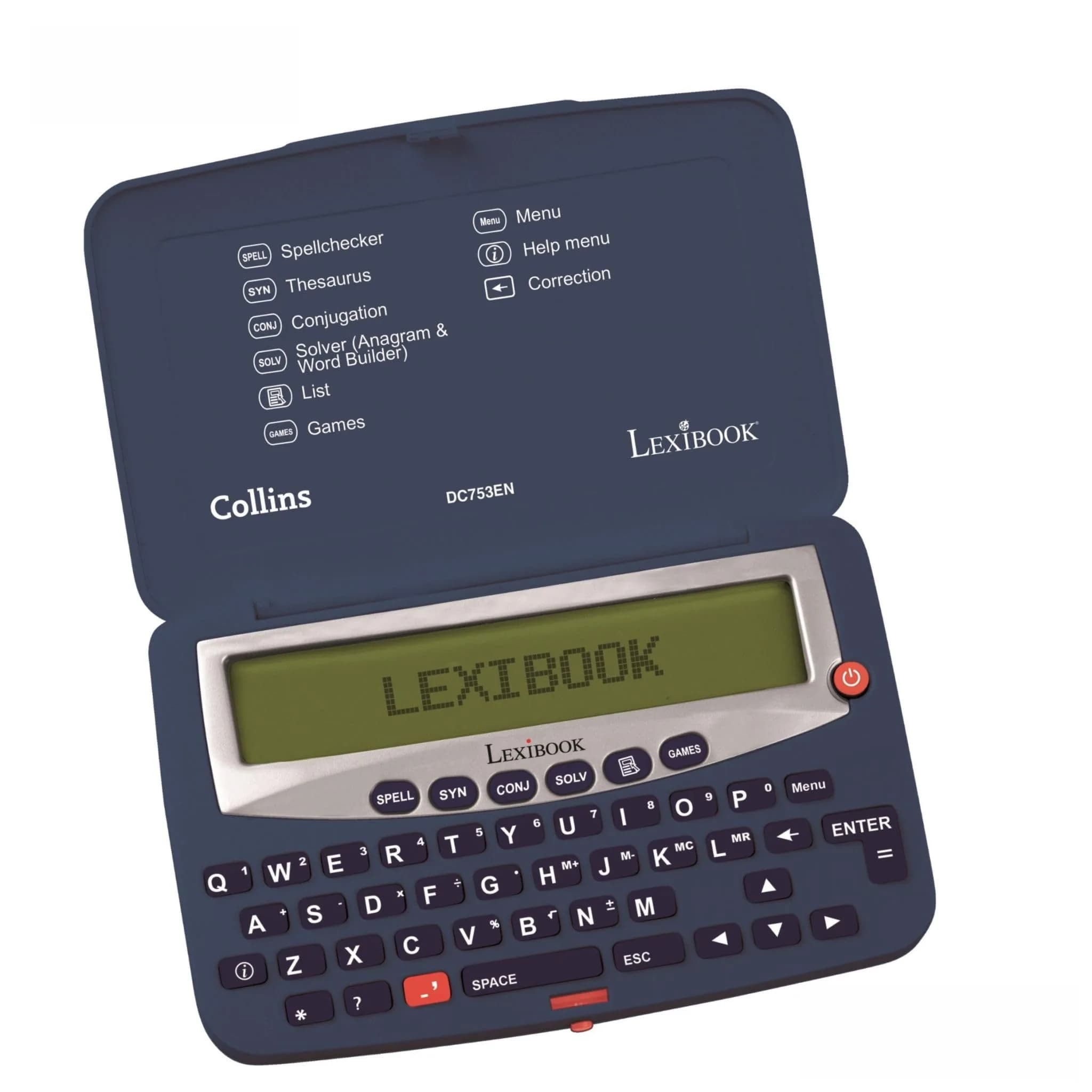 LEXiBOOK Collins Electronic Pocket Spellchecker DC753EN Blue/White | Educational Tool for Kids - main product image