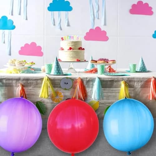 LEZZIZZ Thickened Neon Punch Balloons 41Pcs (1.18 kg) | Heavy Duty with Rubber Band Handle for Parties thumbnail 4
