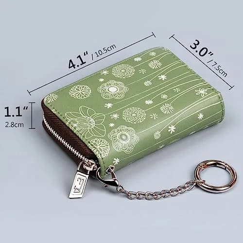 FurArt RFID Blocking Zipper Card Holder Wallet with Keychain Dandelion 11.5cm (4.5in) thumbnail 4