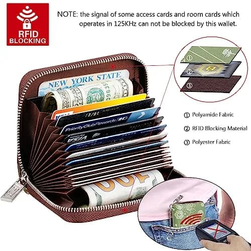 FurArt RFID Blocking Zipper Card Holder Wallet with Keychain Dandelion 11.5cm (4.5in) thumbnail 5