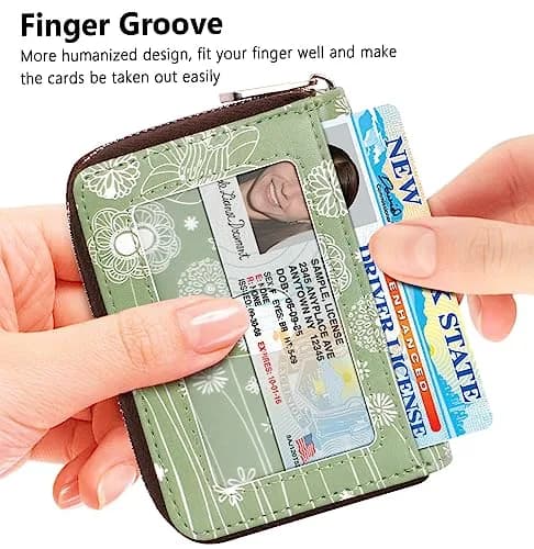 FurArt RFID Blocking Zipper Card Holder Wallet with Keychain Dandelion 11.5cm (4.5in) thumbnail 2