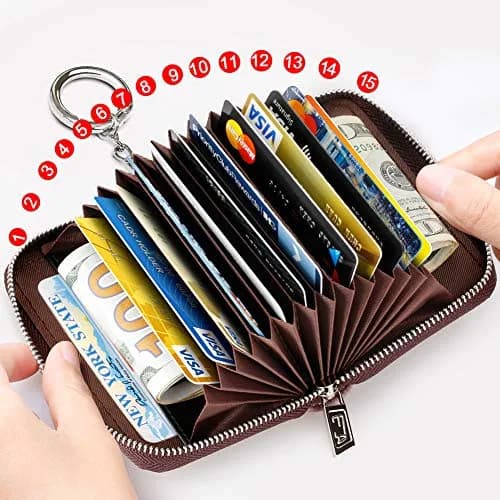 FurArt RFID Blocking Zipper Card Holder Wallet with Keychain Dandelion 11.5cm (4.5in) thumbnail 3