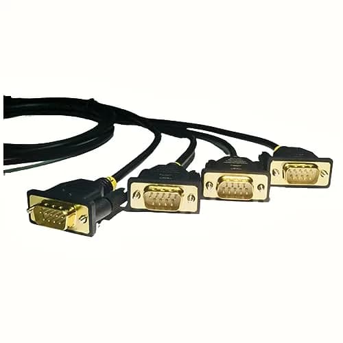 TECHTOO 4-Port USB to RS232 DB9 Serial Adapter Cable 1.5m (4.92ft) | Prolific Chipset thumbnail 4