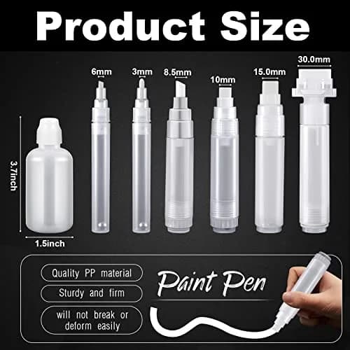 Kisston Refillable Paint Pen Set | 3-30mm Acrylic Markers for DIY & Art thumbnail 2