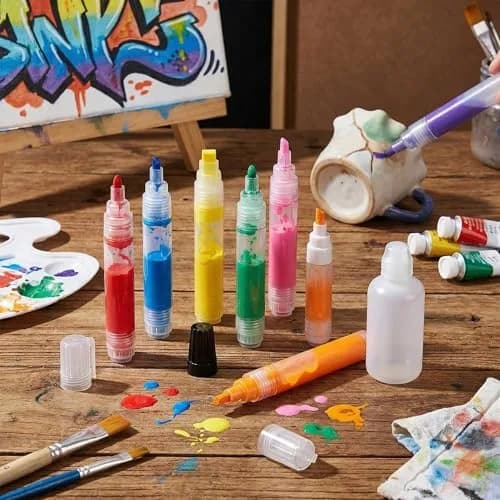Kisston Refillable Paint Pen Set | 3-30mm Acrylic Markers for DIY & Art thumbnail 3