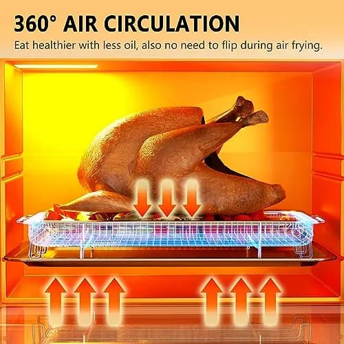 OPENICE Oven Air Fryer Basket and Tray Set 39.9cm x 29.5cm (15.7" x 11.6") | Stainless Steel Non-Stick Crisper Cooker thumbnail 3