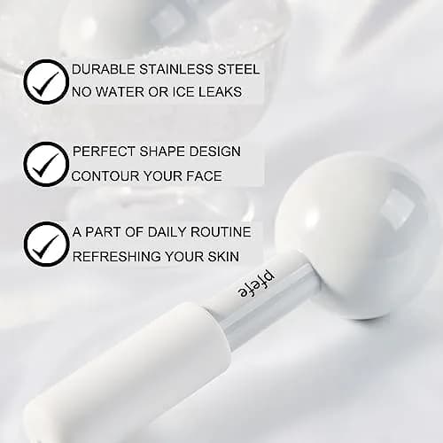 pfefe Stainless Steel Ice Globes for Face & Eyes, 2-Pack | Cools Skin, Reduces Puffiness & Wrinkles thumbnail 2