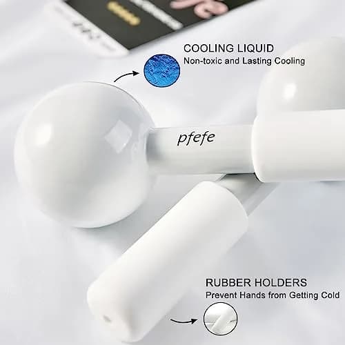 pfefe Stainless Steel Ice Globes for Face & Eyes, 2-Pack | Cools Skin, Reduces Puffiness & Wrinkles thumbnail 3