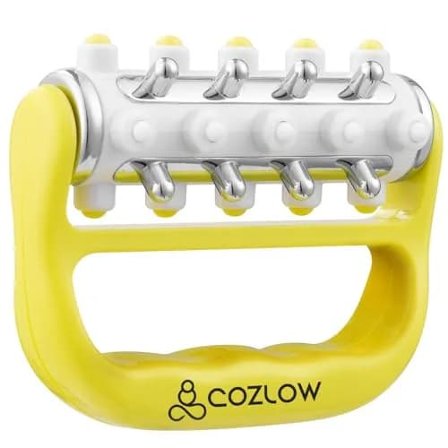 COZLOW MyoRelease Lymphatic Drainage Massager Yellow Handheld Massage Roller | Targets Soreness & Tension thumbnail 1