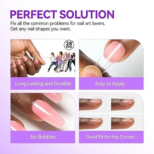 gelike ec Jelly Nail Glue Gel: Sheer Blush Pink Rubber Base for Natural Nails, 8ml (0.27 Fl Oz) | 6-in-1 Builder & Base Coat thumbnail 3