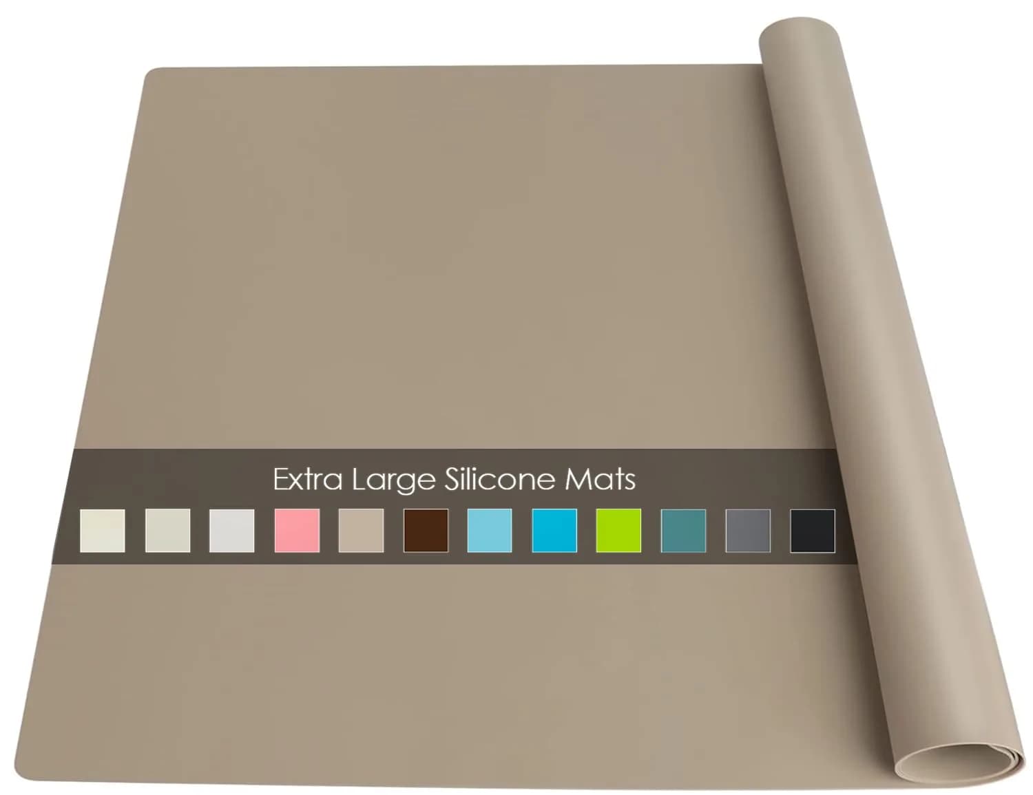QPIX DIGITAL Extra Large Silicone Mat 70cm x 50cm (27.6'' x 19.7'') | Heat-Resistant, BPA-Free Kitchen Counter Protector