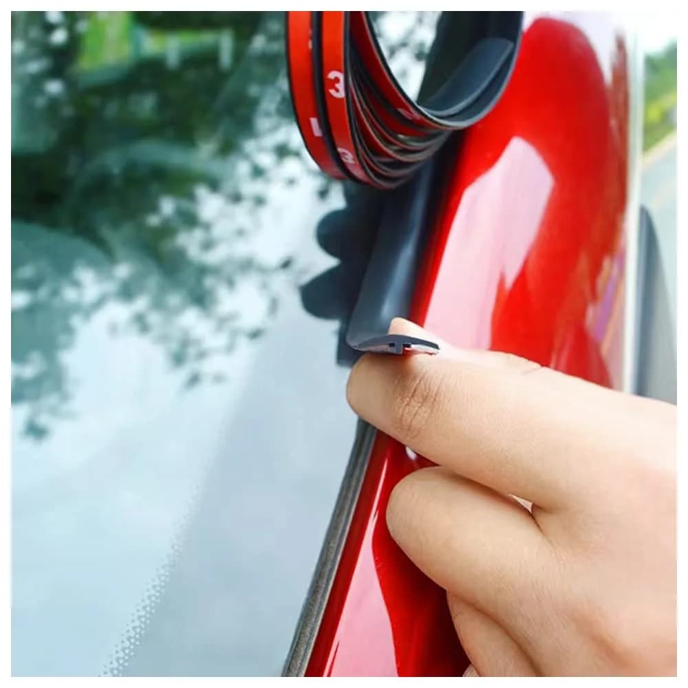 Turcee T-Car Weather Strip Seal 5.5in x 16Ft (14mm x 5M) | Seals Gaps, Reduces Noise, Protects from Dust & Water