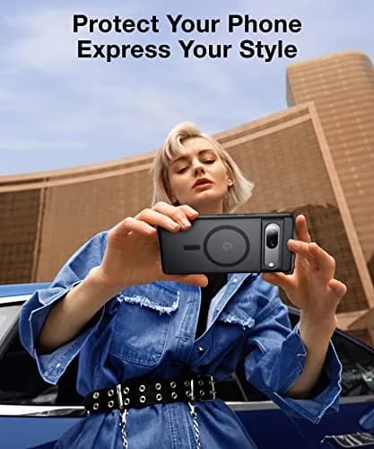 FNDMIL Magnetic Case for Google Pixel 7 (6.3-inch) | Translucent Matte Black thumbnail 8