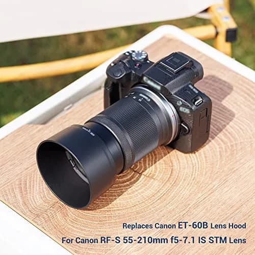 JJC ET-60B Lens Hood for Canon RF-S 55-210mm f/5-7.1 IS STM Lens | Reversible Bayonet Design with 55mm Filter Compatibility thumbnail 2