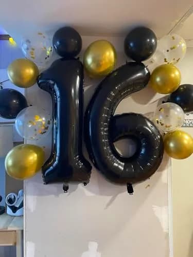 Mluchee Black Number 1 Balloon 40 Inch | Birthday Party Decorations for Adults thumbnail 2