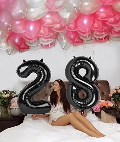 Mluchee Black Number 8 Balloon 40 Inch | Jumbo Party Decoration thumbnail 2