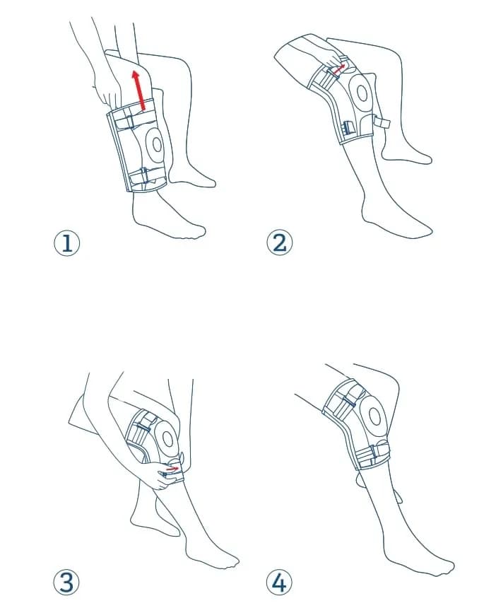NEENCA Professional Knee Brace | Hinged Support for Men & Women, Patella Gel Pad, Removable Side Stabilizers, Adjustable Velcro Straps, Open Patella, Black, Large thumbnail 9