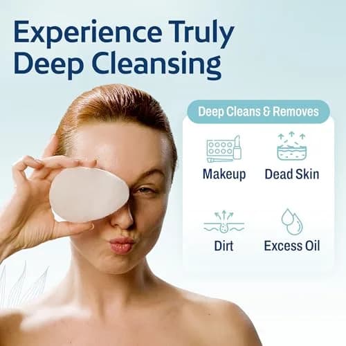 HartFelt Exfoliating Facial Sponge Pad 10 Pack | Daily Cleansing Scrubber for Makeup, Dirt, Dead Skin thumbnail 3