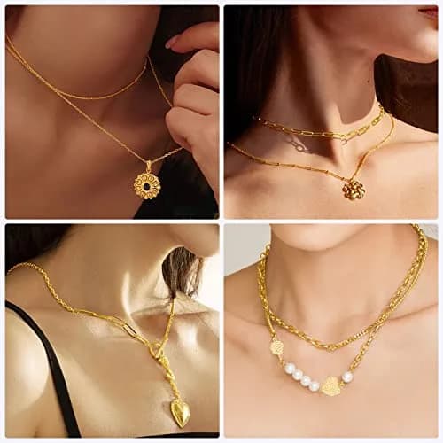 Ecoofor Gold Necklace Chains for Jewelry Making Kit 78.7ft (10 Rolls) | DIY Necklace Bracelet Jewelry Making with Jump Rings & Clasps thumbnail 6