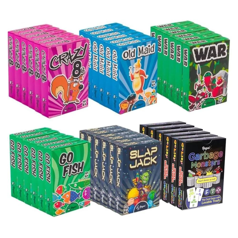 Regal Games Classic Card Games Set - 6 Classic Card Games for Kids & Families | 0.5 lb (0.23 kg) — Decks