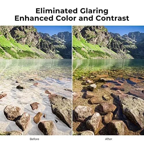K&F Concept 82mm Circular Polarizer Lens Filter Ultra-Slim Optical Glass | Enhance Colors & Reduce Reflection thumbnail 5