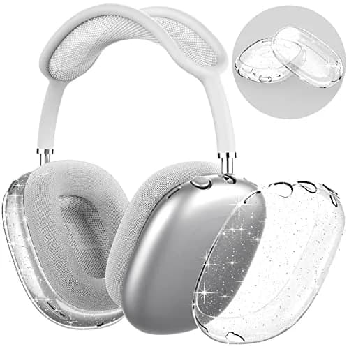 NIUTRENDZ Glitter Clear Case for AirPods Max | Soft TPU Protective Ear Cups Cover (1 Unit) thumbnail 1