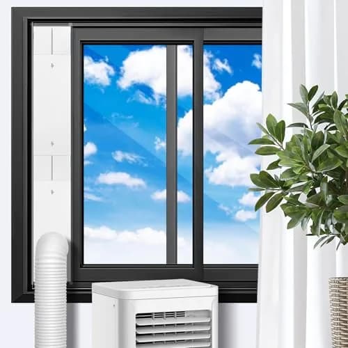 Haikun Portable AC Window Vent Kit 17-60" Adjustable | Easy Install, Durable PVC thumbnail 3