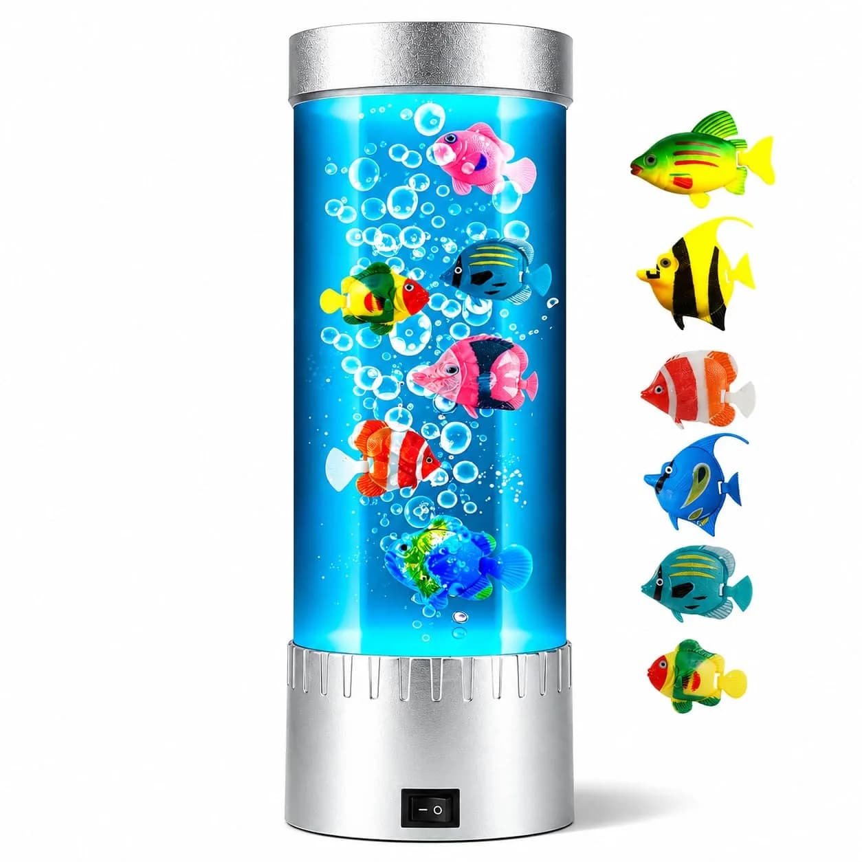 impcenst Jellyfish Lamp with RGB Color Changing LED Lights | Bubble Fish Tank Night Light for Bedroom & Desk