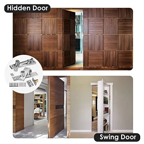 SKMYL Heavy Duty Hidden Door Hinge Pivot Hinge 10.9 cm (4.3 in) 220 lb Capacity | Concealed Door Hardware Kit for Secret Rooms thumbnail 5