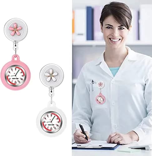 AGEN KGEN Retractable Nurse Watch White 38mm (1.5in) | Japanese Quartz Movement for Medical Professionals thumbnail 3
