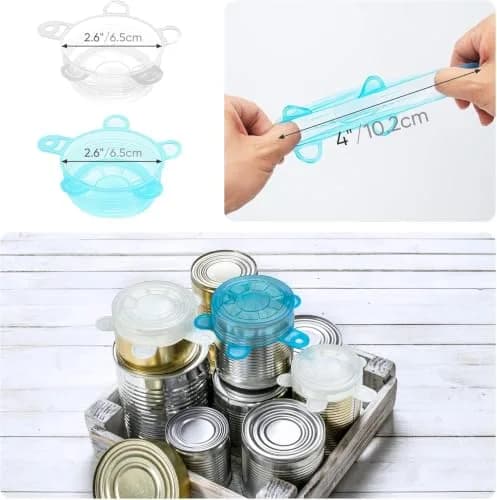 DAILY KISN Small Silicone Stretch Lids 12PCS | Reusable Food Covers for Jars & Bowls thumbnail 5
