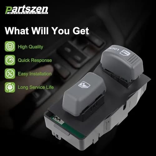partszen Master Power Window Switch for GMC Chevy Blazer Yukon Tahoe 15151356 | 4-Pin Plug-In Panel Mount thumbnail 6